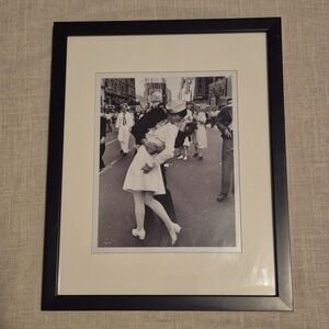 Sailor Kisses Nurse, VJ Day In Times Square. Framed With Certificate